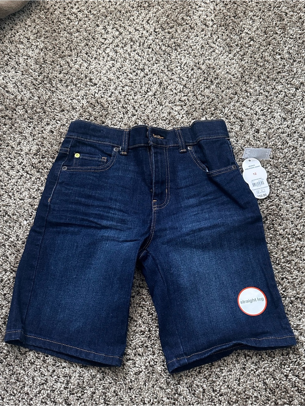 Wonder Nation Boys Size 12 Straight Leg Denim Shorts NWT